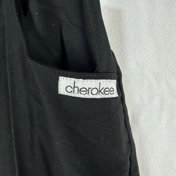 Cherokee Womens Black Drawstring Scrub Pants Size S Polyester & Cotton Blend - Picture 2 of 5